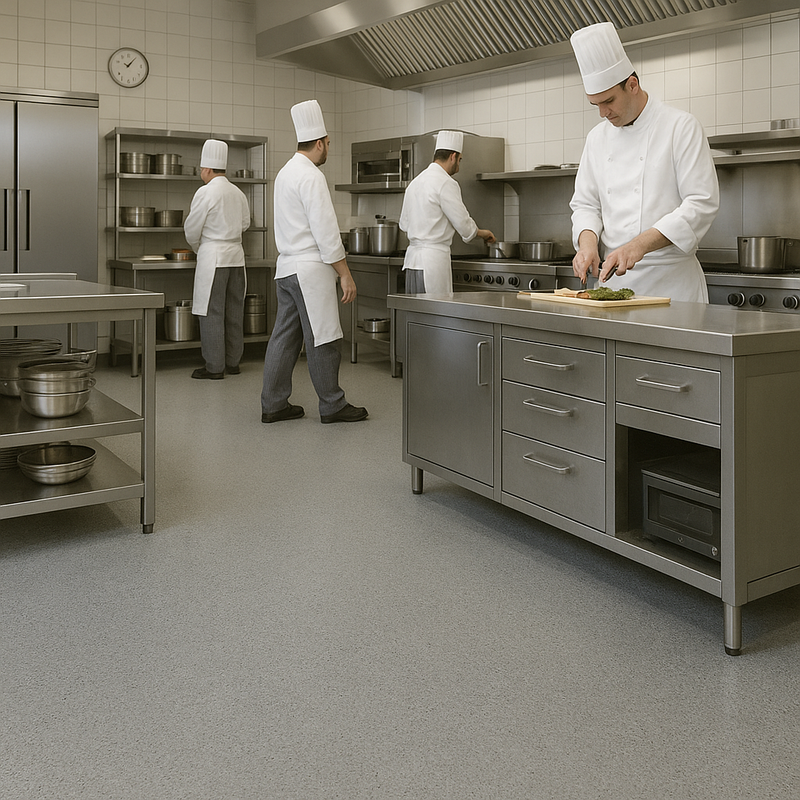 Polysafe Safety Flooring Nordic Grey – Slip-Resistant Vinyl