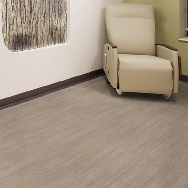 Silentflor PUR Classic Limed Ash Abrasion Resistant Safety Flooring Roll For Commercial Interiors