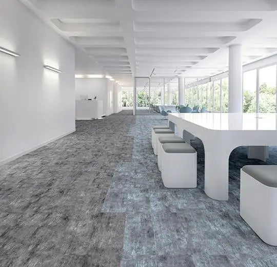 Forbo Flotex Concrete Cloud Flocked Floor Covering Carpet Planks