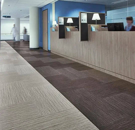 Forbo Flotex Seagrass Almond Flocked Vinyl Flooring Planks