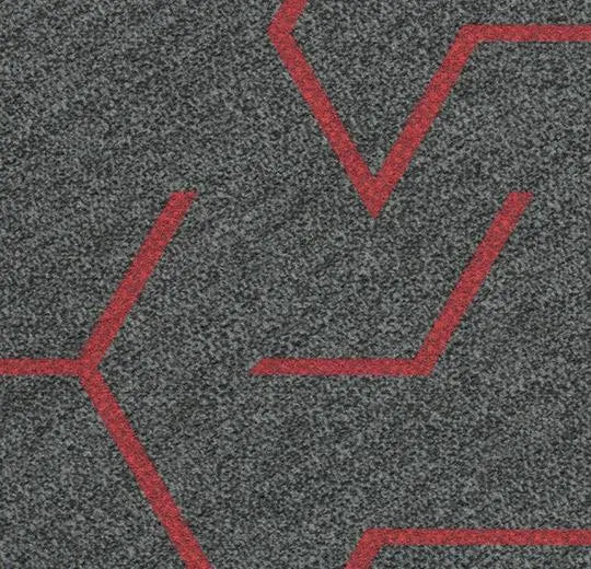 Forbo Flotex Triad Red Line Stain-resistant Textile Safety Flooring Planks