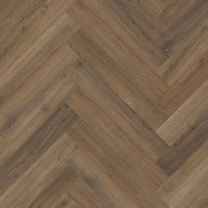 Camaro Rigid Core PUR Astoria Oak Herringbone Press-Fit Interlocking Waterproof Plank