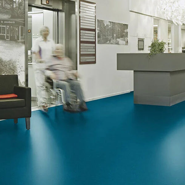 Forbo Marmoleum Solid Neptune Blue Anti Static Safety Flooring Roll