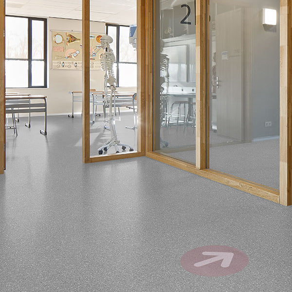 Forbo Sphera Element Mid Neutral Grey Scratch Resistant Safety Flooring Roll