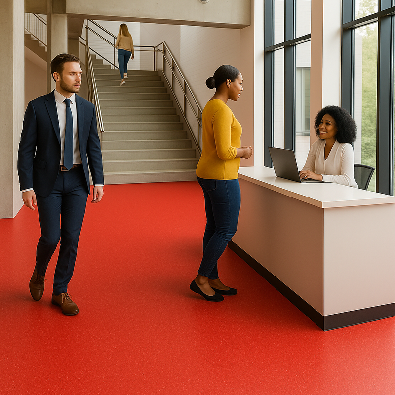 Duraflorix Safety Vinyl Sheet Flooring – Poppy, Slip-Resistant