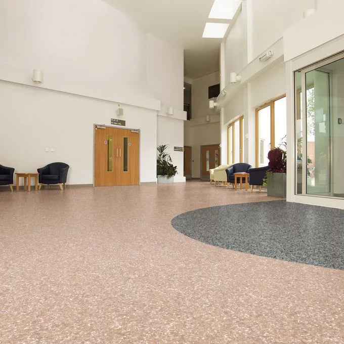 Polysafe Mosaic From Polyflor Earthstone Non Slip Vinyl Safety Flooring Roll For Wet Areas