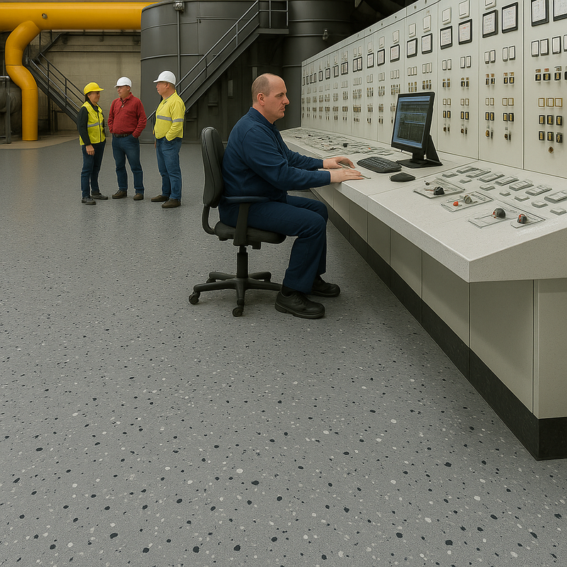 FloresistPro EC Conductive Vinyl Flooring– Dark Grey, 2mm, ESD Control,Homogeneous