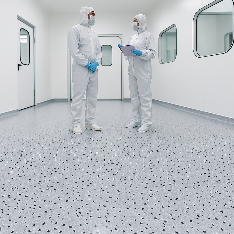 FloresistPro EC Vinyl Flooring Sheet – Conductive, Grey Sky, 2mm Thick, Homogeneous