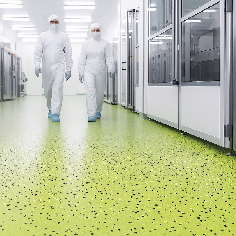 FloresistPro EC Vinyl Sheet – Conductive Flooring, 2mm, Yellow Green, Homogeneous