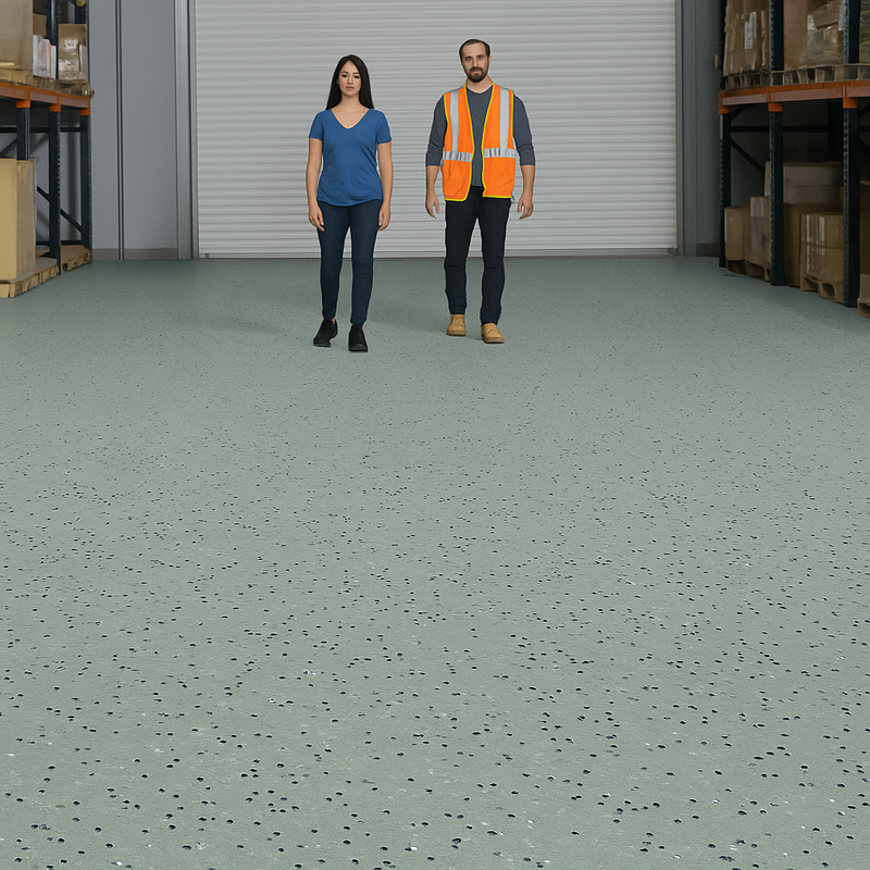 FloresistPro EC Vinyl Sheet – Conductive, Olive, 2mm Durable Roll, Homogeneous
