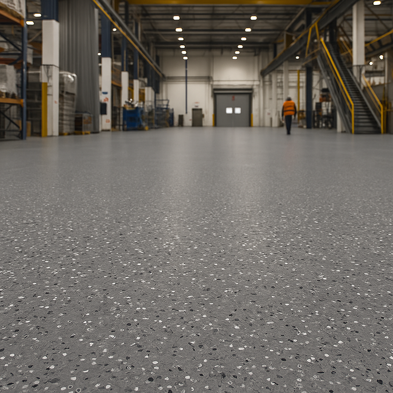 FloresistPro Elite Vinyl Floor Roll – Smokey Quartz, 2mm, Safety Flooring Homogeneous