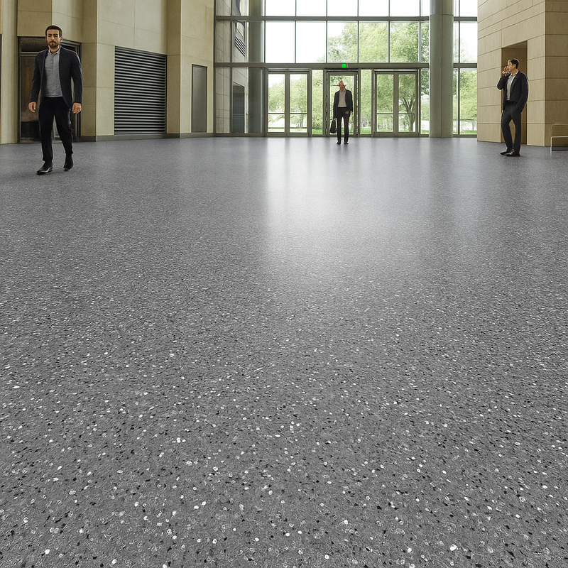 FloresistPro Elite Vinyl Floor Roll – Smokey Quartz, 2mm, Safety Flooring Homogeneous