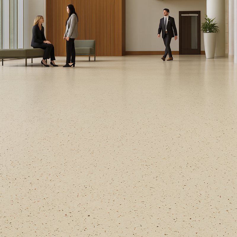FloresistPro  Marmoleum Solid Anti-Static Flooring – White Chocolate, 2.5mm Roll