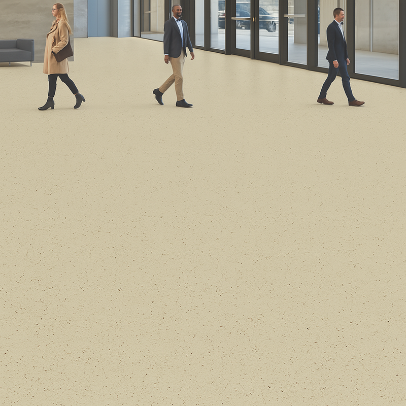 FloresistPro  Marmoleum Solid Anti-Static Flooring – White Chocolate, 2.5mm Roll