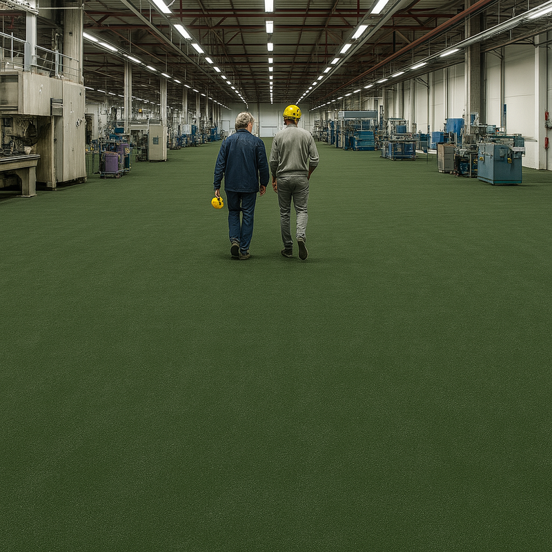 FloresistPro Marmoleum Solid Safety Flooring - Anti-Static Roll, Bottle Green, 2.5mm thick
