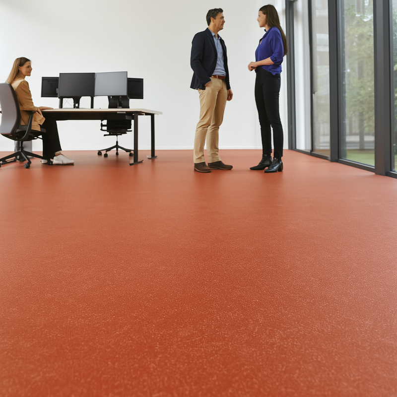 FloresistPro Marmoleum Solid Safety Flooring –  Berlin Red Anti-Static 2.5mm thick