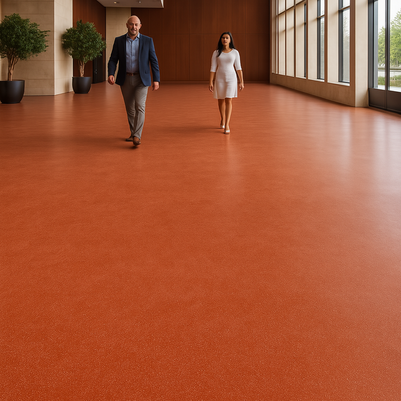 FloresistPro Marmoleum Solid Safety Flooring –  Berlin Red Anti-Static 2.5mm thick