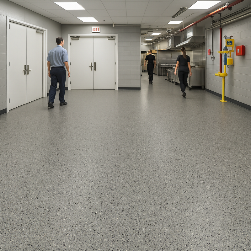 FloresistPro Safestep Sheet – Concrete,Floor Covering Roll, R12 Anti-Slip, 2mm thick