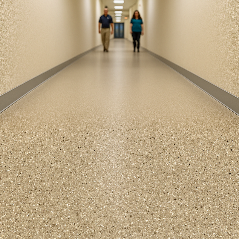 FloresistPro Sphera Elite Vinyl Safety Flooring – Brown Topaz, 2mm, Slip-Resistant, Homogeneous