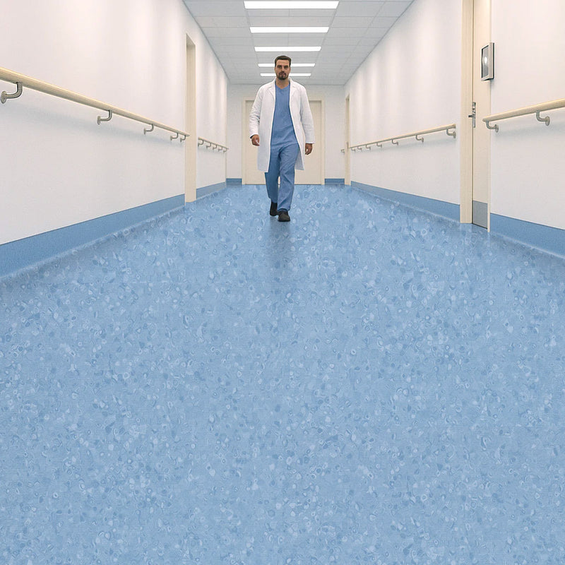 FloresistPro Vinyl Flooring Roll - China Blue, 2mm, Eco-Friendly