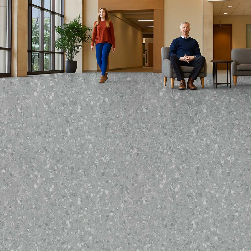 FloresistPro Vinyl Flooring Roll – 2mm, Contrast Dark Grey, 34% Recycled