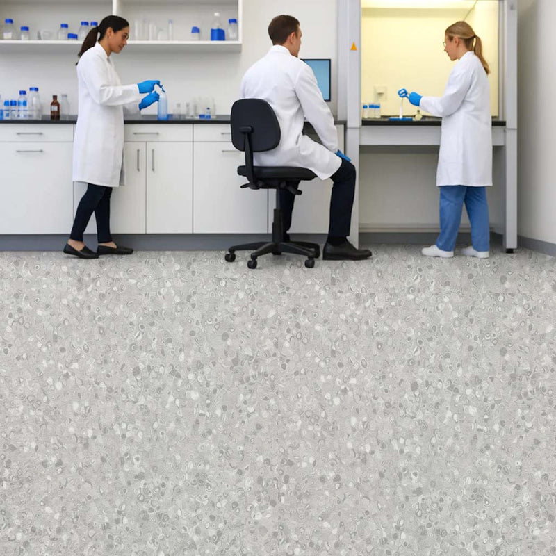 FloresistPro Vinyl Flooring Roll – 2mm, Contrast Mid Grey, 34% Recycled