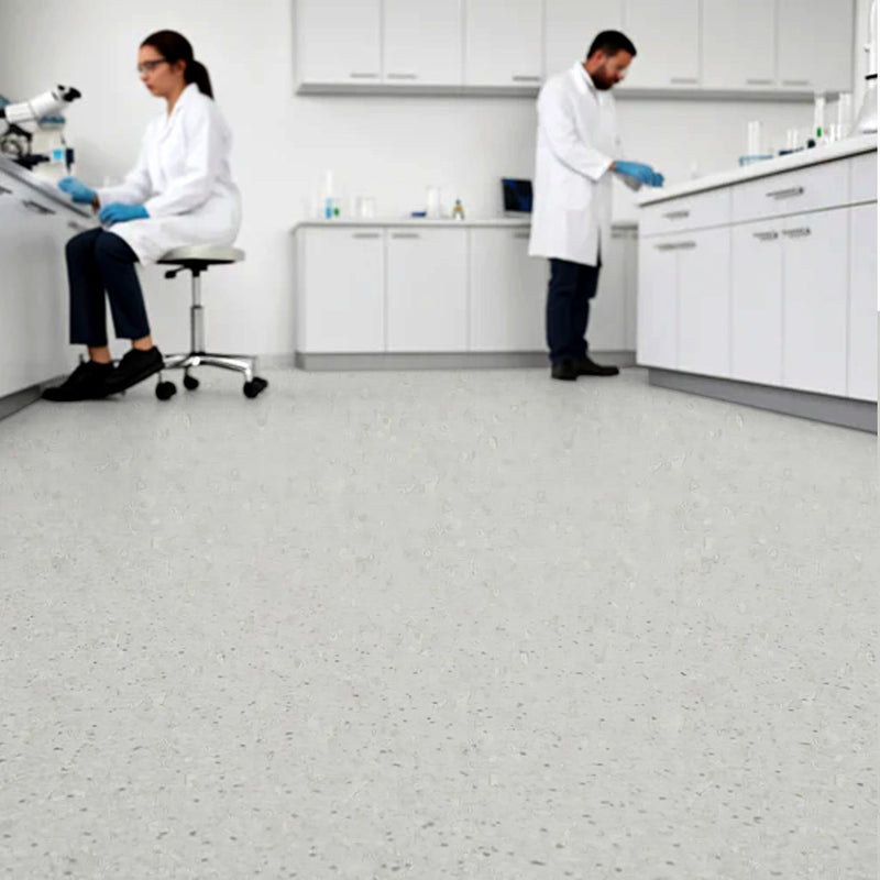 FloresistPro Vinyl Flooring Roll – 2mm, Light Neutral Grey, 34% Recycled