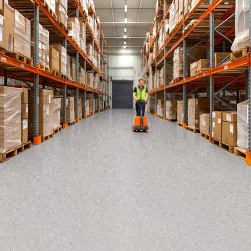 FloresistPro Vinyl Flooring Roll – Silver Grey, 2mm, Eco-Made
