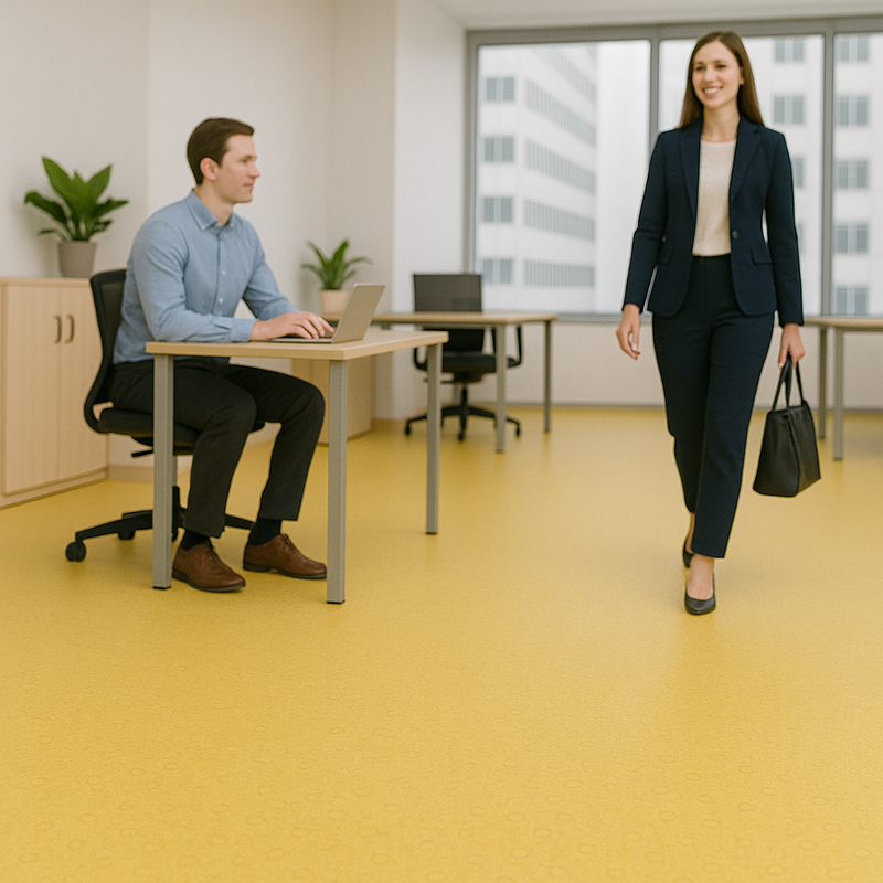 FloresistPro Vinyl Safety Flooring – Hay, 2mm thick, Durable Build,Homogeneous