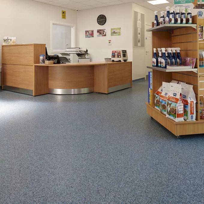 Polysafe Mosaic From Polyflor Freshwater Slip-Resistant Vinyl Safety Flooring Roll For Wet Areas