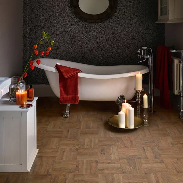 Camaro Wood PUR Georgian Parquet Luxury Vinyl Safety Flooring Plank