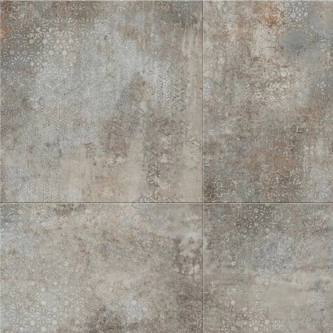 Expona Design Pur Grey Stencil Concrete Luxury Vinyl Tile For Heavy Commercial & Residential Areas