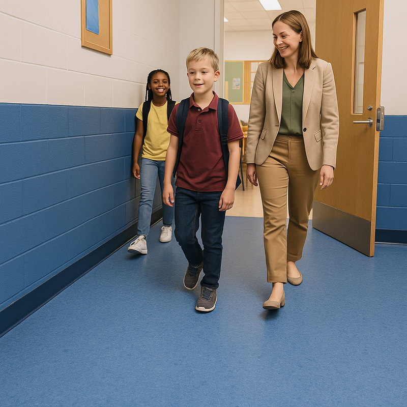  Blueberry Homogeneous Vinyl Safety Flooring Roll