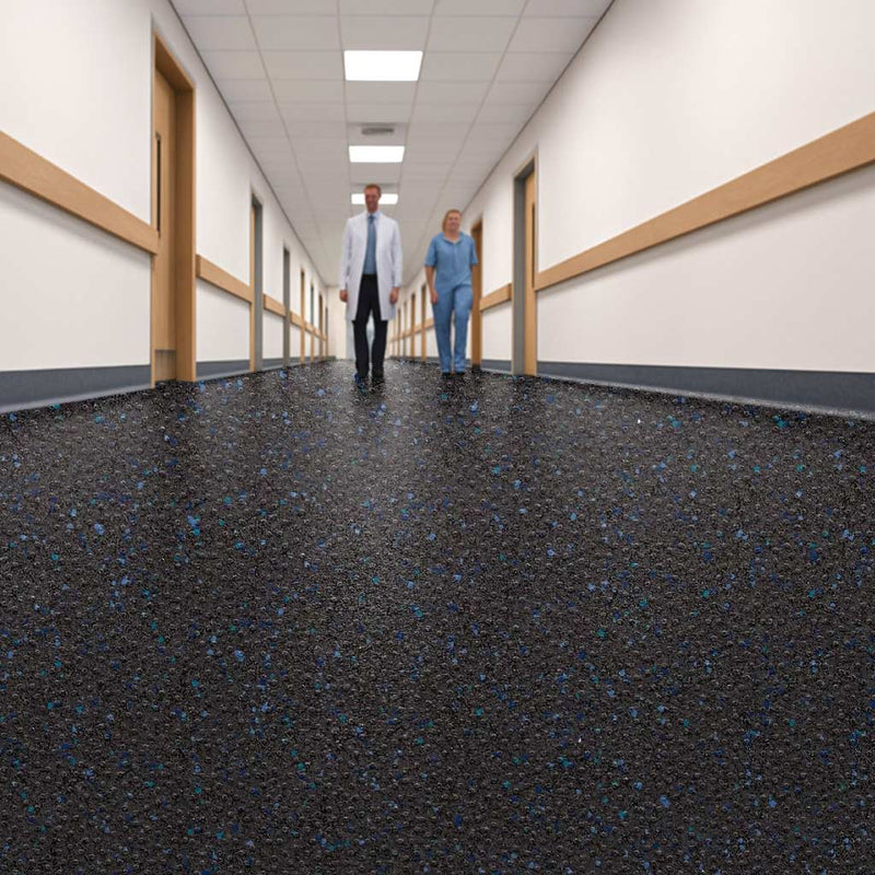  Omnaflor Adhered Vinyl Flooring – Black Volta, Durable & Stylish-Duty