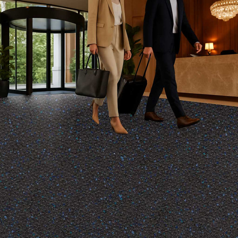  Omnaflor Adhered Vinyl Flooring – Black Volta, Durable & Stylish-Duty