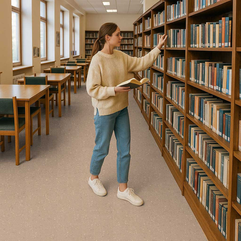 Omnaflor Vinyl Flooring - Caramel Latte, PUR Finish, Adhered