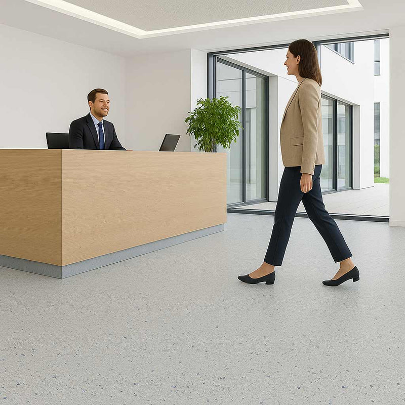 Omnaflor Vinyl Flooring - Rainstorm, Adhered, PUR Finish