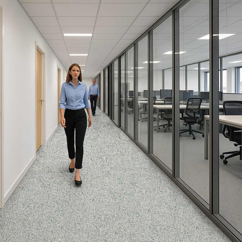 Omnaflor Vinyl Flooring - Whirlpool Design, PUR Finish, Adhered