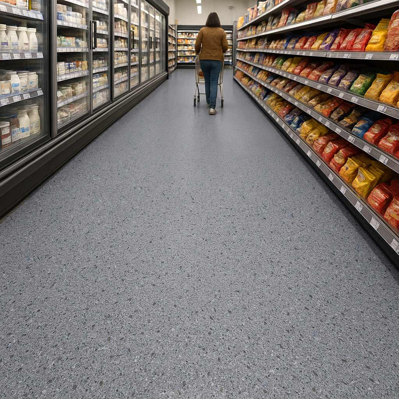 Omnaflor Vinyl Flooring - Starburst Design, PUR Finish, Adhered