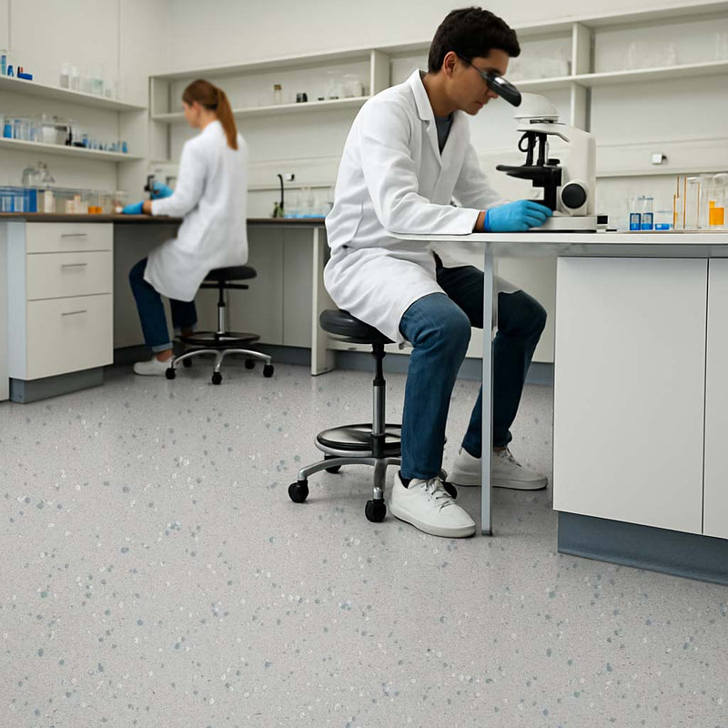 Omnaflor Vinyl Safety Flooring -Sea Spray, PUR Finish, Adhered