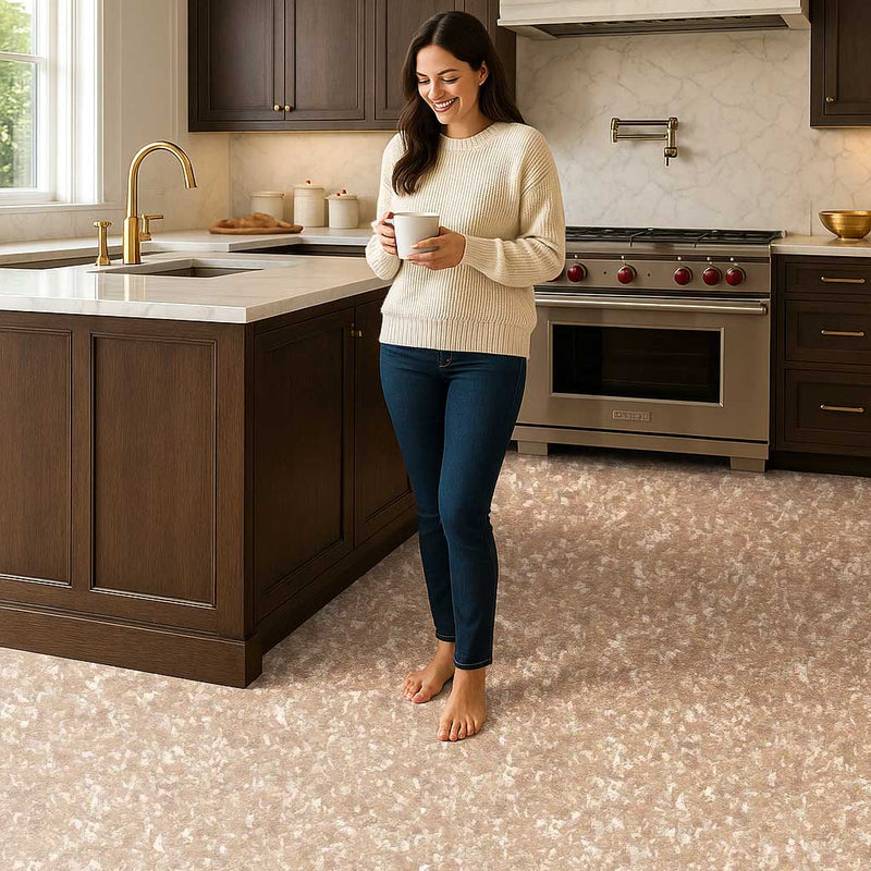 Omnaflor Vinyl Safety Flooring – Earthstone, Adhered Install, PUR Finish
