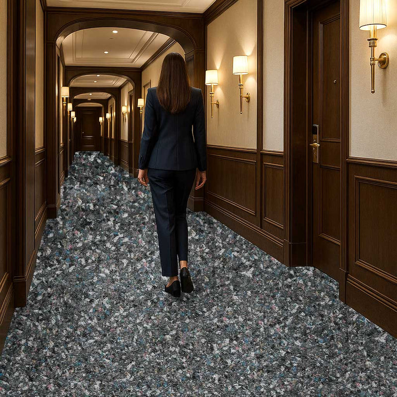 Omnaflor Vinyl Safety Flooring – PUR Finish, Graphite Pearl, Adhered