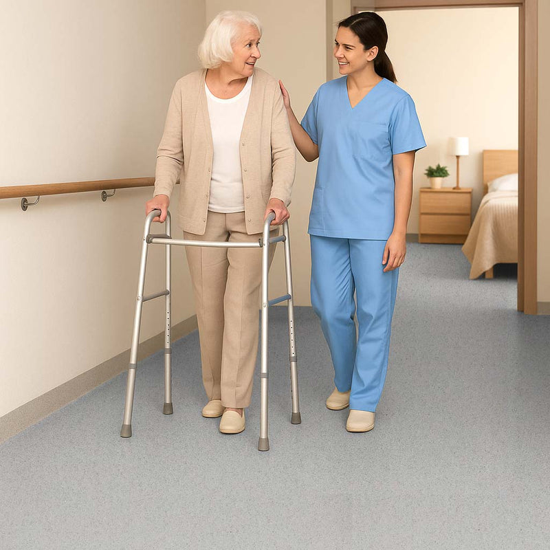 Omnaflor Vinyl Sheet Flooring – Cool Pebble, PUR Finish, Adhered