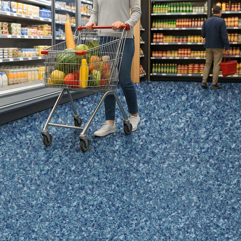 Omnaflor Vinyl Sheet Safety Flooring _ South Sea, PUR Finish, Adhered