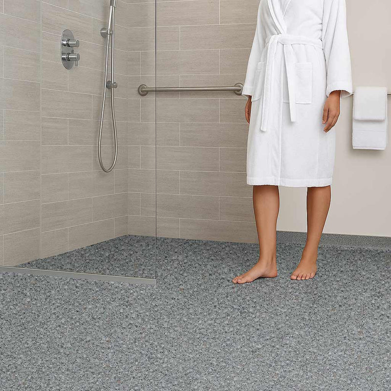 Omnaflor Vinyl Flooring - Adhered, Woodland Grey, Durable & Stylish