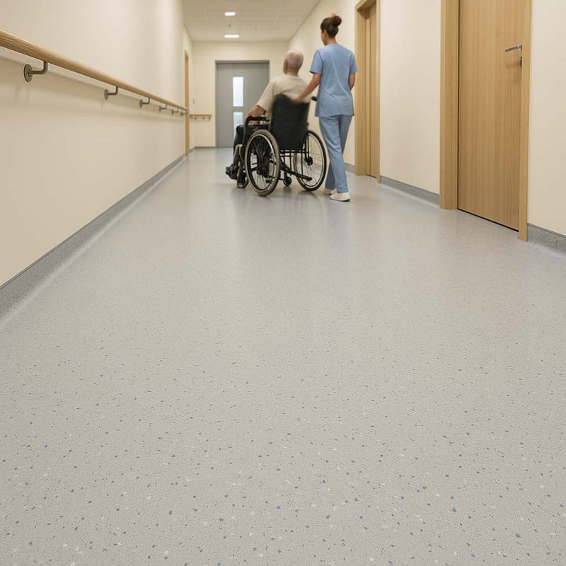 Omnaflor Vinyl Flooring - Rainstorm, Adhered, PUR Finish