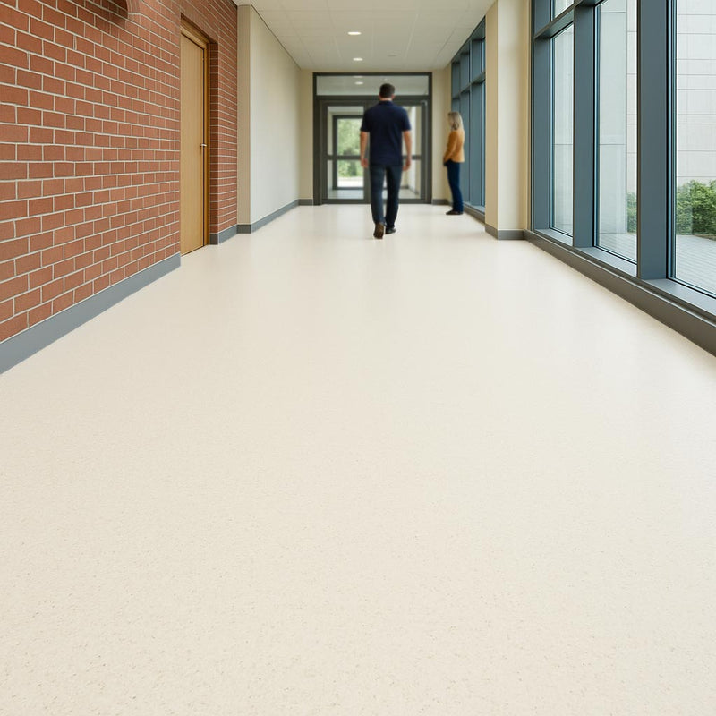 Omnaflor Vinyl Flooring - Vanilla, Adhered, PUR Finish