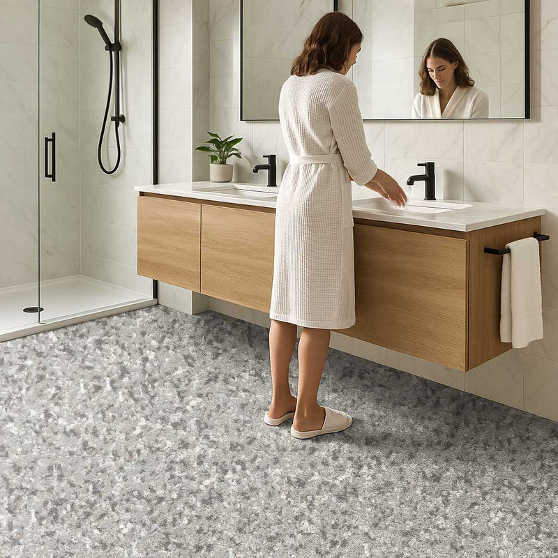 Omnaflor Vinyl Flooring – Grey Fusion, Durable & Adhered, PUR Finish