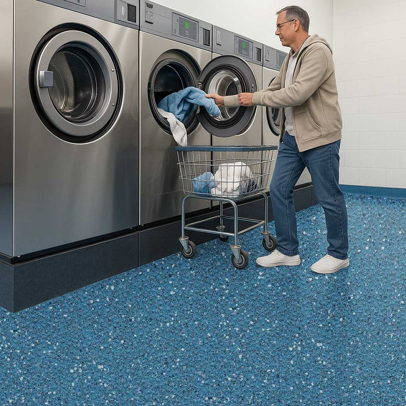 Omnaflor Vinyl Safety Flooring - Marine – Slip-Resistant, Adhered Install