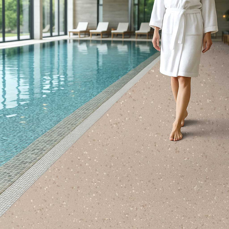 Omnaflor Vinyl Safety Flooring – Barley Cove, PUR Finish Adhered Install